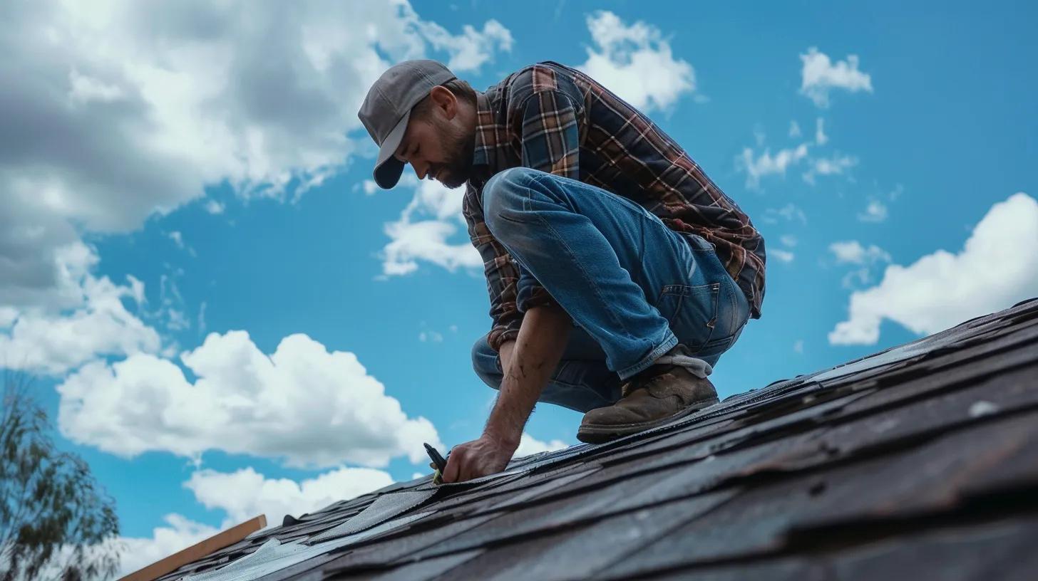 a man fixing a roof leak